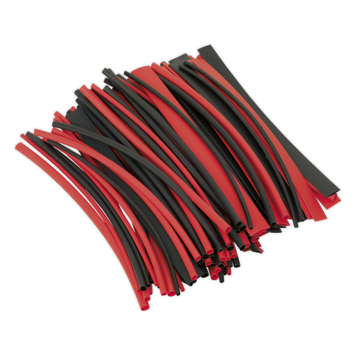 [HST200BR] Sealey Heat Shrink Tubing 200mm 100pc - Black & Red