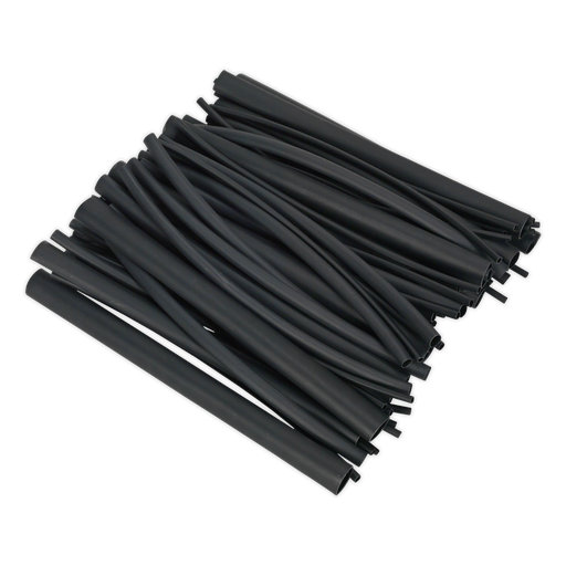 [HSTAL72B] Sealey Adhesive Lined Heat Shrink Tubing Assortment 200mm 72pc - Black