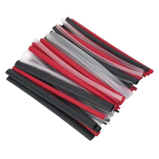 [HSTAL72MC] Sealey Adhesive Lined Heat Shrink Tubing Assortment 200mm 72pc - Mixed Colours