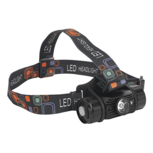 [HT108LED] Sealey Rechargeable Head Torch with Auto-Sensor 5W SMD LED