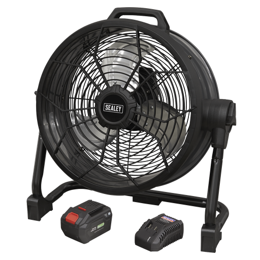[HVD16CCOMBO] Sealey SV20 Series 16" 2-in-1 Cordless/Corded High Velocity Drum Fan Kit 20V
