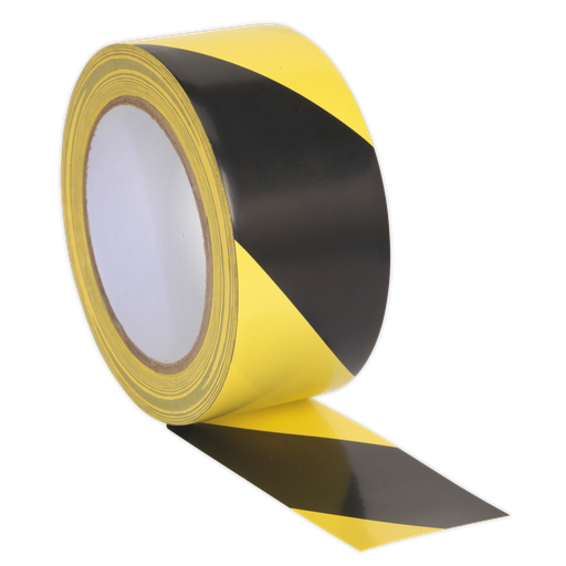 [HWTBY] Sealey Hazard Warning Tape 50mm x 33m - Black/Yellow