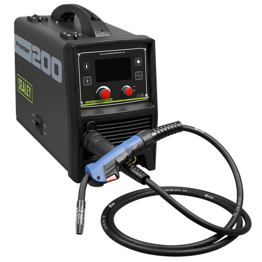 [INVMIG200LCD] Sealey Premier MIG, TIG & MMA Inverter Welder with LCD Screen 200A