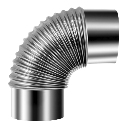 [IREX3] Sealey Stainless Steel Exhaust/Flue 90° Bend for IR13/IR16 100mm