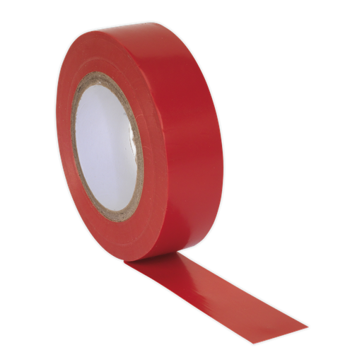 [ITRED10] PVC Insulating Tape 19mm x 20m, Red - Pack of 10