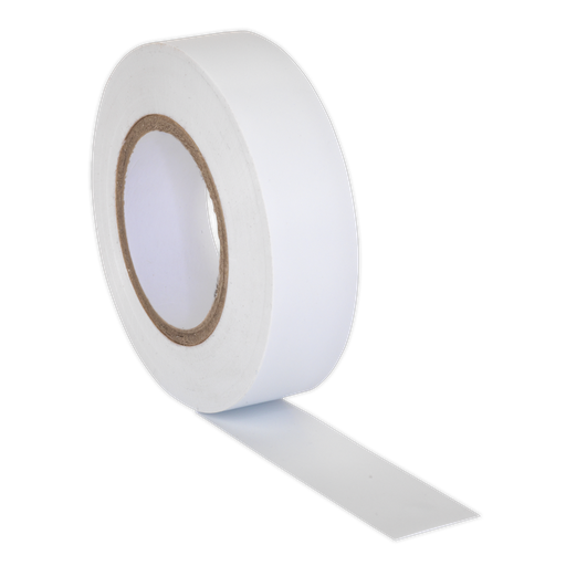 [ITWHT10] Sealey PVC Insulating Tape 19mm x 20m, White - Pack of 10