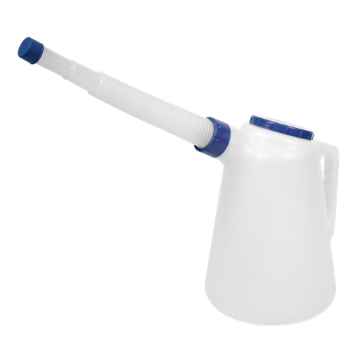 [JDL5B] Sealey Oil Container with Flexible Spout 5L - Blue Lid