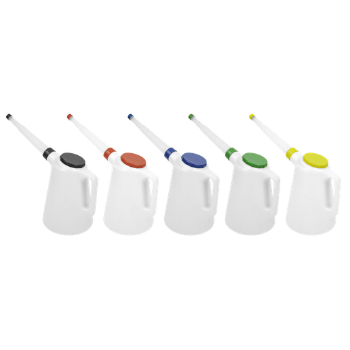 [JDL5SET] Sealey Oil Containers with Lid & Flexible Spout 5L - Set of 5