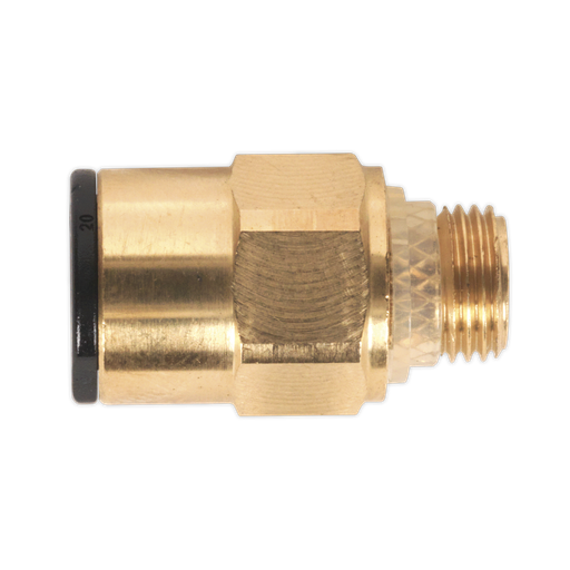 [JGBC818] Sealey John Guest® Speedfit® Brass SuperThread Straight Adaptor 8mm x 1/8"BSP - Pack of 2