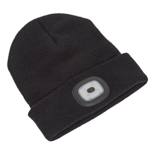 [LED185] Sealey Rechargeable USB Beanie Hat 1W SMD LED