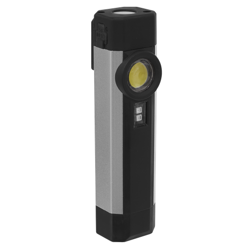 [LED220UV] Sealey Rechargeable Aluminium Pocket Light with UV 3W COB & 1W S