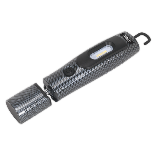 [LED3602CF] Sealey Rechargeable 360° Inspection Light 4W & 3W SMD LED - Carbon Fibre Effect