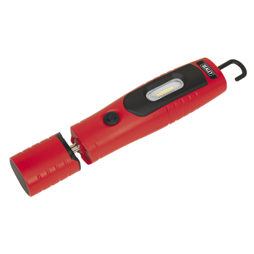 [LED3602R] Sealey Rechargeable 360° Inspection Light 4W & 3W SMD LED - Red