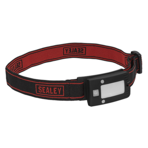 [LED360HT] Sealey Rechargeable Head Torch with Auto-Sensor 2W COB LED - Black