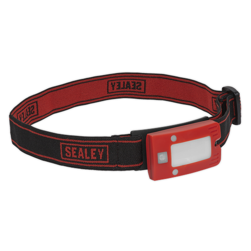 [LED360HTR] Sealey Rechargeable Head Torch with Auto-Sensor 2W COB LED - Red