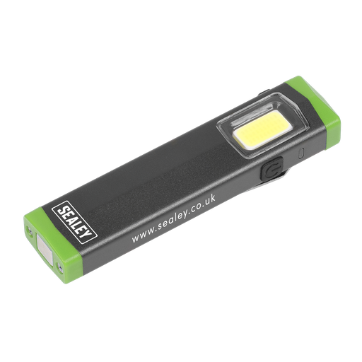 [LED500SB] Sealey Mini Super Beam Aluminium Hand Torch 3W COB LED