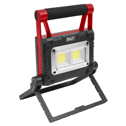 [LEDFL15WS] Sealey Rechargeable Solar Powered Portable Floodlight 15W COB LED