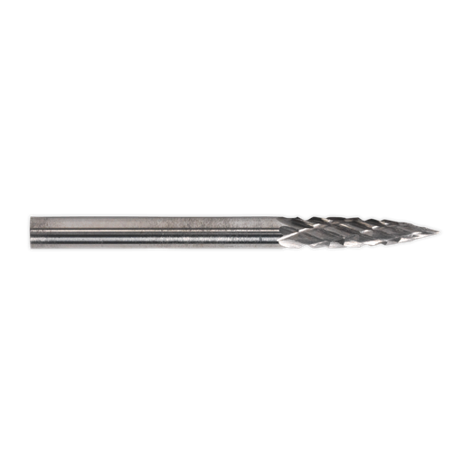 [MCB005] Sealey Micro Carbide Burr Pointed Tree 3mm - Pack of 3