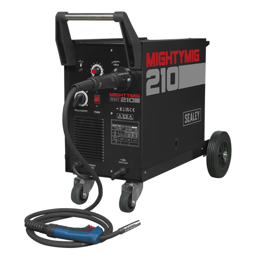 [MIGHTYMIG210] Sealey Professional Gas/Gasless MIG Welder with Euro Torch 210A