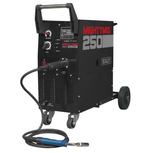 [MIGHTYMIG250] Sealey Professional Gas/Gasless MIG Welder with Euro Torch 250A