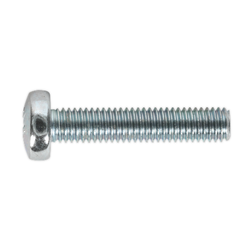 [MSP525] Sealey Zinc Plated Pan Head Pozi Machine Screw M5 x 25mm, DIN 7985Z - Pack of 50