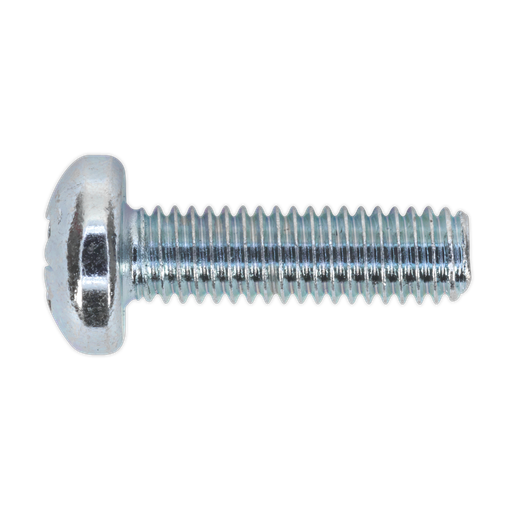 [MSP620] Sealey Zinc Plated Pan Head Pozi Machine Screw M6 x 20mm, DIN 7985Z - Pack of 50