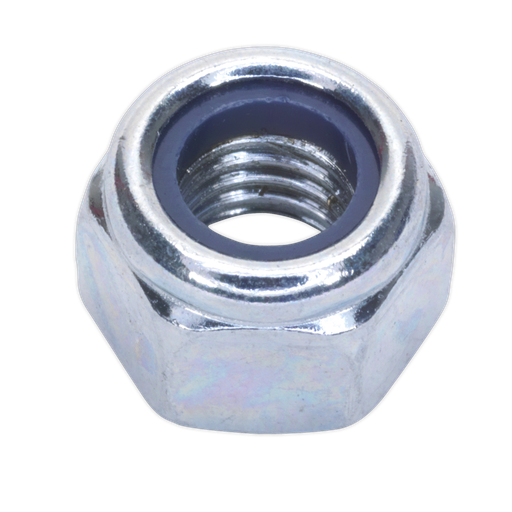 [NLN8] Sealey Zinc Plated Nylon Locknut M8, DIN 982 - Pack of 100
