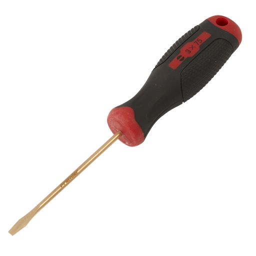 [NS092] Sealey Screwdriver Slotted 3 x 75mm - Non-Sparking