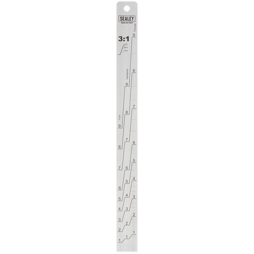 [PA07] Sealey Aluminium Paint Measuring Stick 1:1/3:1