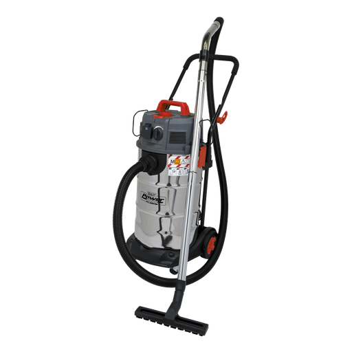 [PC380M] Sealey M Class Dust-Free Vacuum Cleaner Wet & Dry Stainless Stee