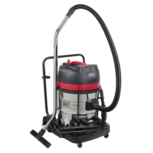 [PC460] Sealey 60L Vacuum Cleaner Wet & Dry Stainless Steel Drum 2400W/230V