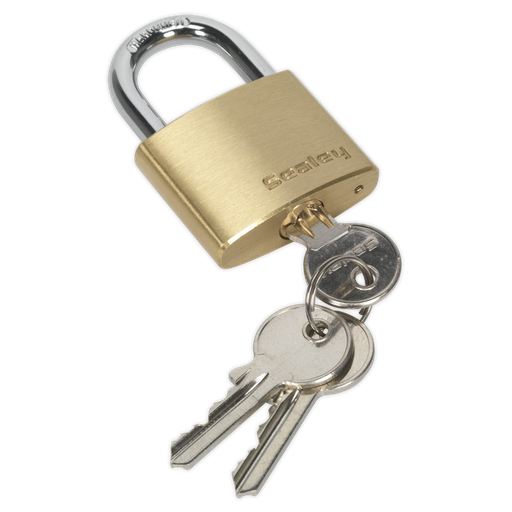 [PL101] Sealey Brass Body Padlock 40mm