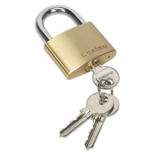 [PL102] Sealey Brass Body Padlock 50mm