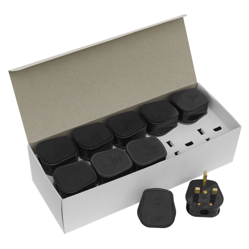 [PL13/320] Sealey 13A Plug, Black - Pack of 20