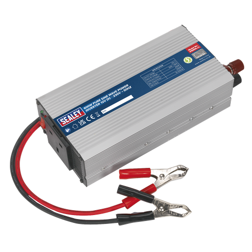 [PSI600] Sealey Pure Sine Wave Power Inverter 600W 12V