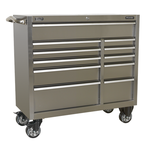 [PTB105511SS] Premier™ Heavy-Duty Extra-Wide Rollcab 11 Drawer 1055mm - Stainless Steel