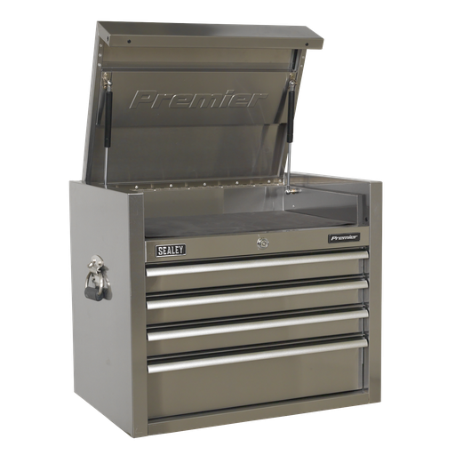 [PTB66004SS] Sealey Premier™ Heavy-Duty Topchest 4 Drawer 675mm - Stainless S