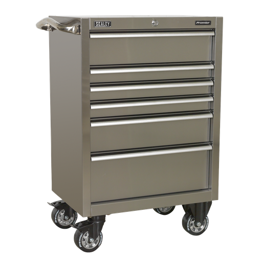 [PTB67506SS] Premier™ Heavy-Duty Rollcab 6 Drawer 675mm - Stainless Steel