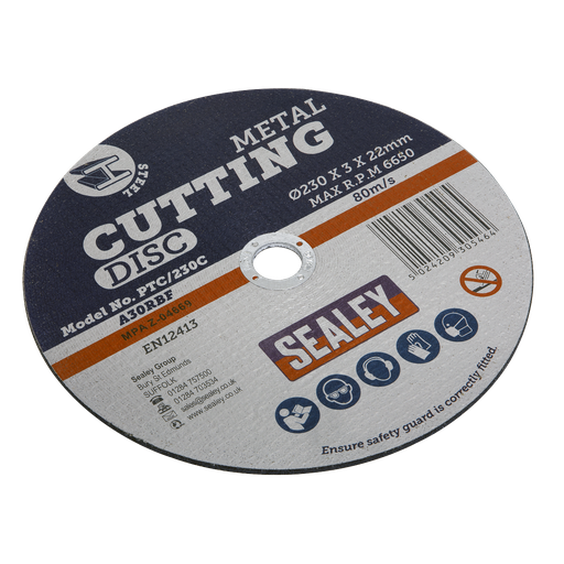 [PTC/230C] Sealey 230 x 3mm Cutting Disc 22mm Bore