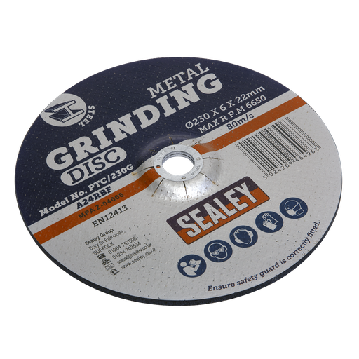 [PTC/230G] Sealey 230 x 6mm Grinding Disc 22mm Bore