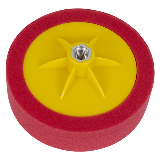 [PTC/CH/M14-R] Sealey 150 x 50mm Buffing & Polishing Foam Head M14 x 2mm - Red/Ultra-Soft