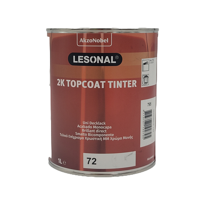 [LES.523319] 1ltr Lesonal 2K Topcoat  72 Red (Orange) Transparent Tinter (Eac
