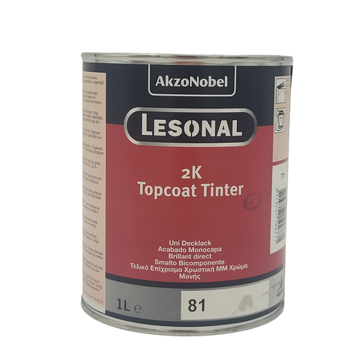 [LES.523321] 1ltr Lesonal 2K Topcoat  81 Red (Violet) Transparent Tinter (Eac