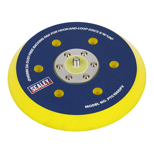 [PTC150DFV] Sealey 145mm DA Dust-Free Backing Pad for Hook-and-Loop Discs 5/16"UNF