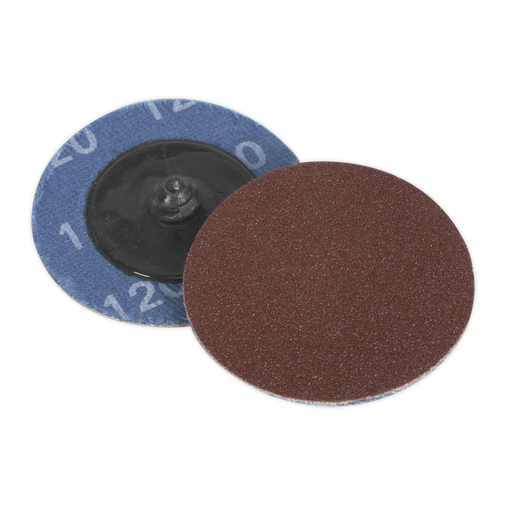 [PTCQC50120] Sealey 50mm Quick Change Sanding Disc 120Grit - Pack of 10