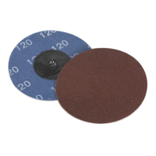 [PTCQC75120] Sealey 75mm Quick Change Sanding Disc 120Grit - Pack of 10