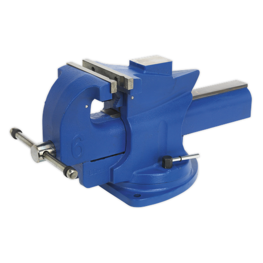 [QAV150] Sealey Quick Action Cast Iron Vice with Swivel Base 150mm
