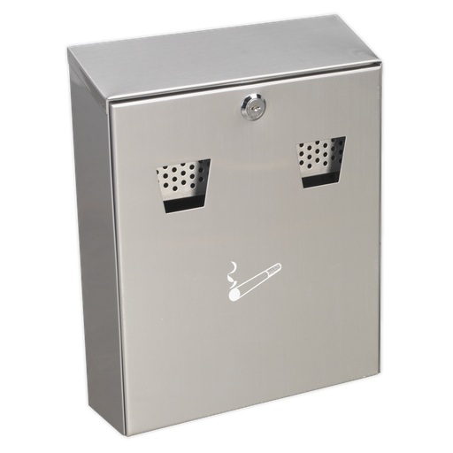 [RCB02] Sealey Wall-Mounting Cigarette Bin Stainless Steel