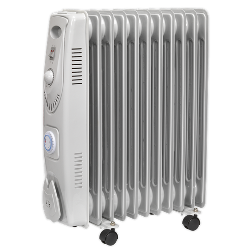 [RD2500T] Sealey 11-Element Oil Filled Radiator with Timer 2500W/230V