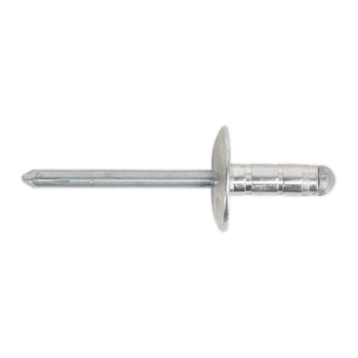 [RM4827L] Sealey Aluminium Multi-Grip Large Flange Rivet 4.8 x 27mm - Pack of 100